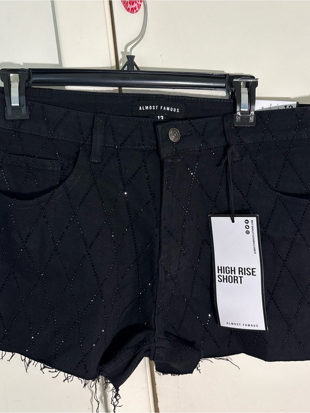 Almost Famous Black Quilted High Waist Shorts